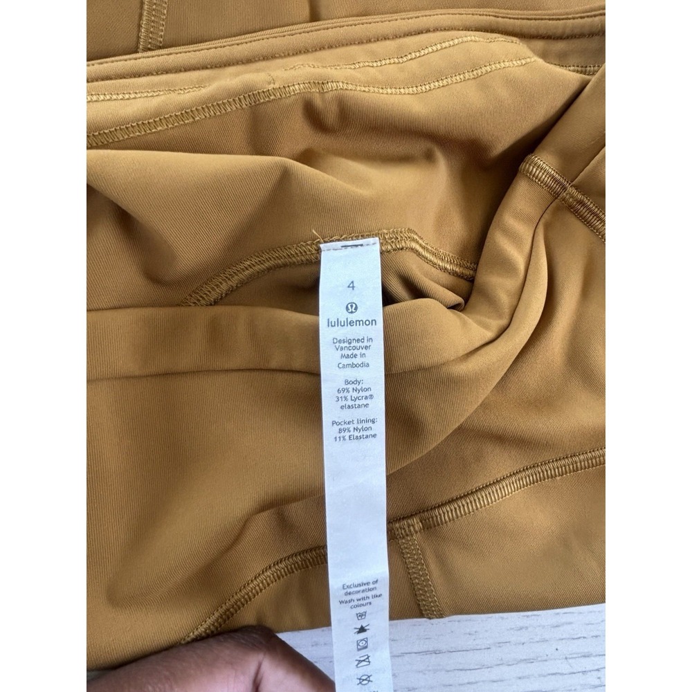 Lululemon Swift Speed High-Rise Tight 28" Leggings Size 4 Brown/Gold EUC - Picture 4 of 7